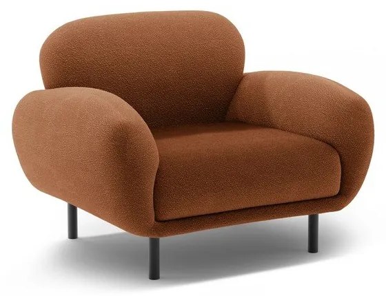 Terrakotta színű buklé fotel Poppy – Micadoni