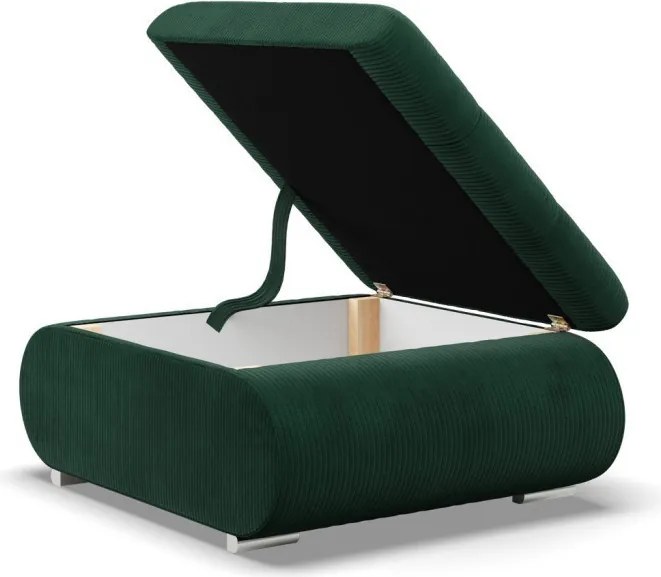 Tokio puff, kordbársony, zöld