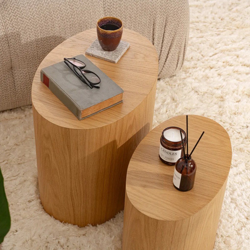 Elipse Set Oak kisasztal, 2 db