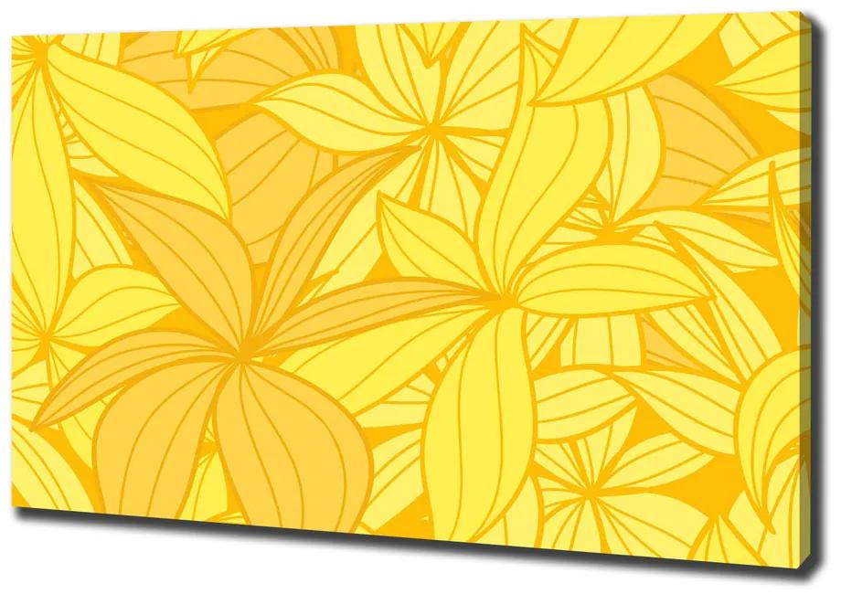 Fali vászonkép Sárga virágok háttér pl-oc-100x70-f-39162100