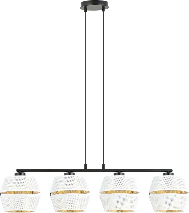 Emibig modern függeszték malia fehér fekete arany emi1184/4