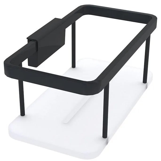 NIMCO Ki-14015-B-90 - Zuhany falipolc KIBO matt fekete/fehér