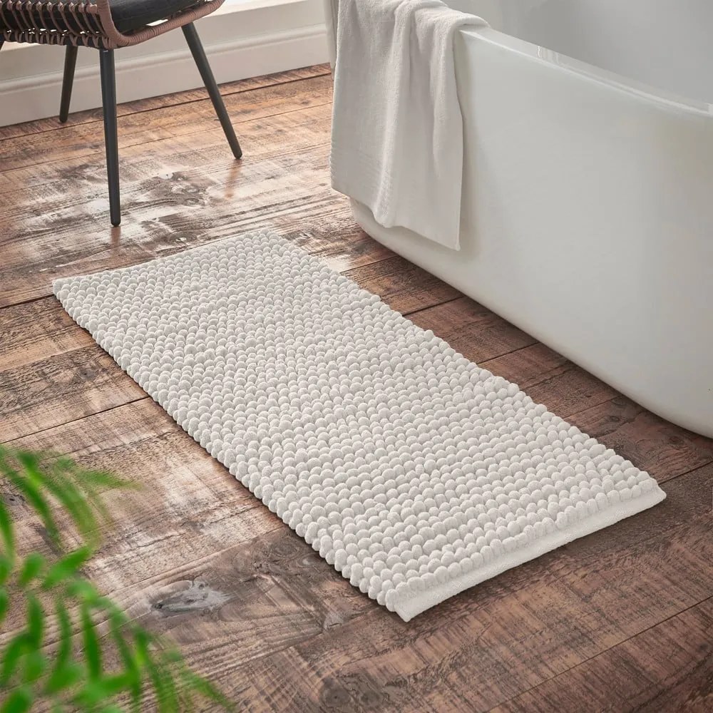 Fehér fürdőszobai kilépő 50x120 cm Aspen Bobble – Bianca
