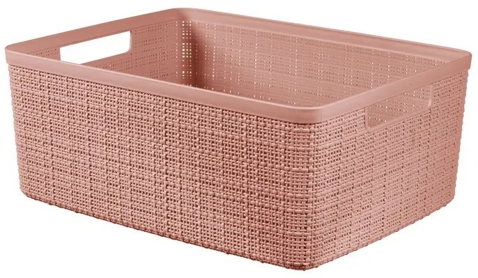 Curver Jute M doboz 12L rózsaszín