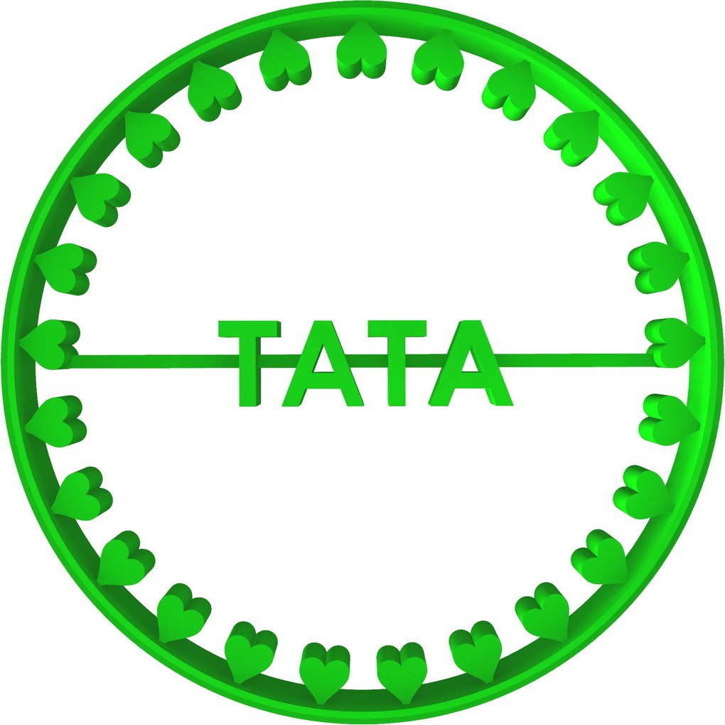 Forma Lyukasztó Mézeskalács kiszúró Apák Napja Apa Szív felirat Apa 8cm