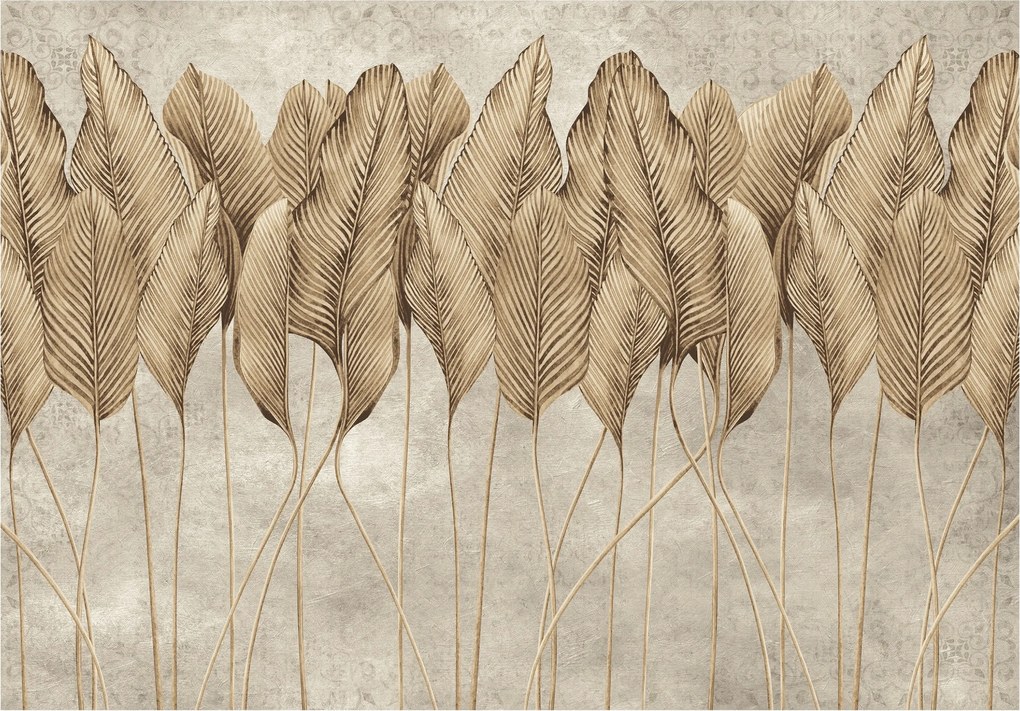 Fotótapéta Levelek Toll 3D Beton Hálószoba Nappali Fali Tapéta 150x105