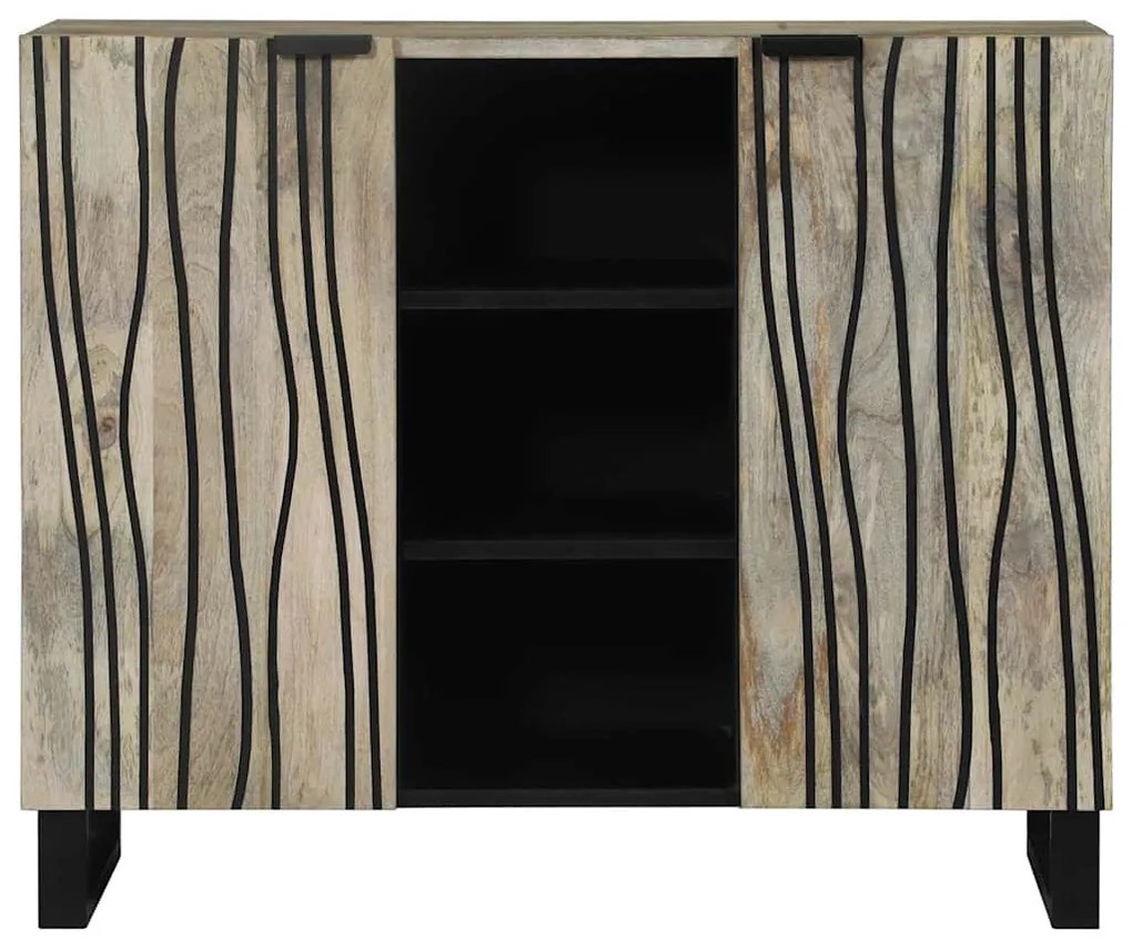 Komód Fehér 90 x 33 x 75 cm tömör mangófa