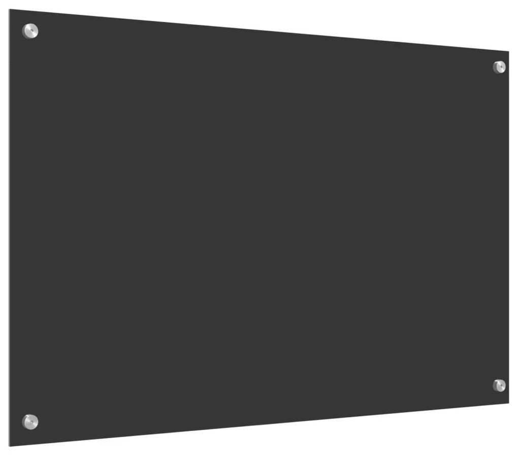 Konyhai Csempe Sötétszürke 90x60x0,6 cm Edzett Üveg