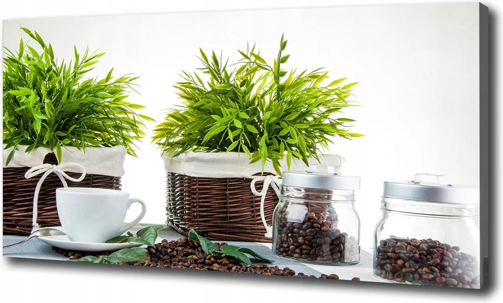 Vászonkép Otthon motívum kávéval 100x70 cm