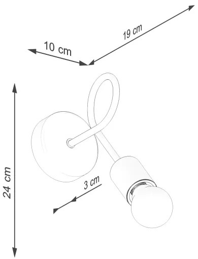 Sollux SL.1476 - Fali lámpa EMBER 1xE27/15W/230V fekete/bézs/bükkfa