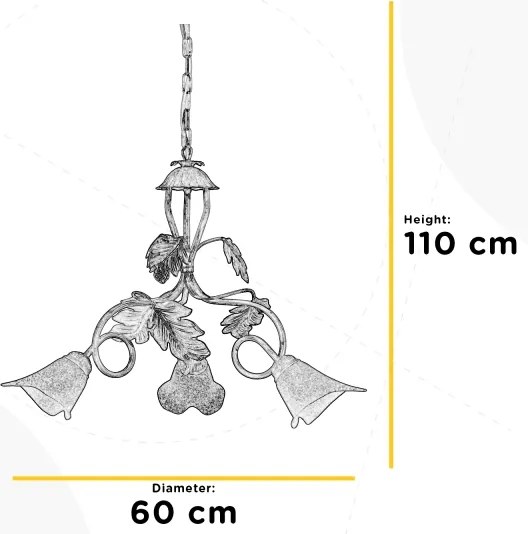 ONLI - Csillár láncon MARILENA 3xE14/6W/230V