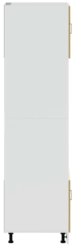 Lucca 2 db kézműves tölgy színű szerelt fa sütőszekrények