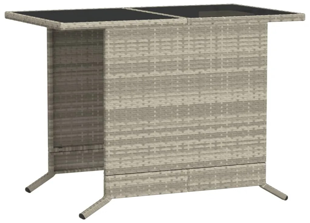 vidaXL 3 részes világosszürke polyrattan bisztrógarnitúra párnákkal