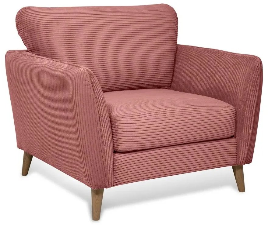 Rózsaszín kordbársony fotel Paris – Scandic