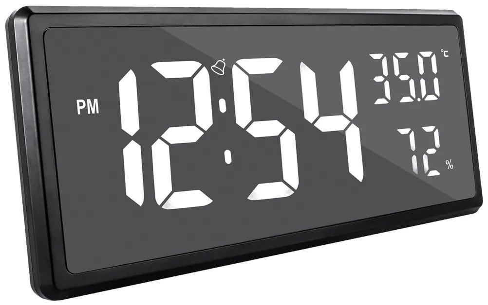 LED digitális óra hőmérséklettel és páratartalommal JVD DH308.3 fehér számok