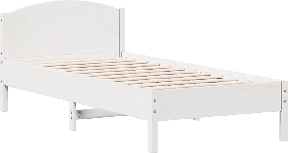 vidaXL fehér tömör fenyőfa ágy matrac nélkül 100 x 200 cm