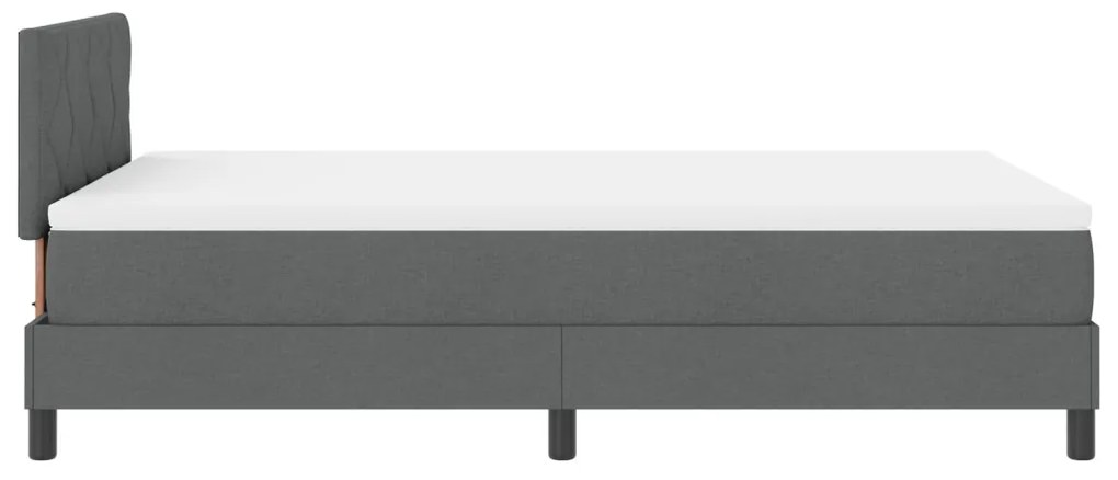 Boxspring ágy matraccal és LED világítással Sötétszürke 120x190 cm Szövet