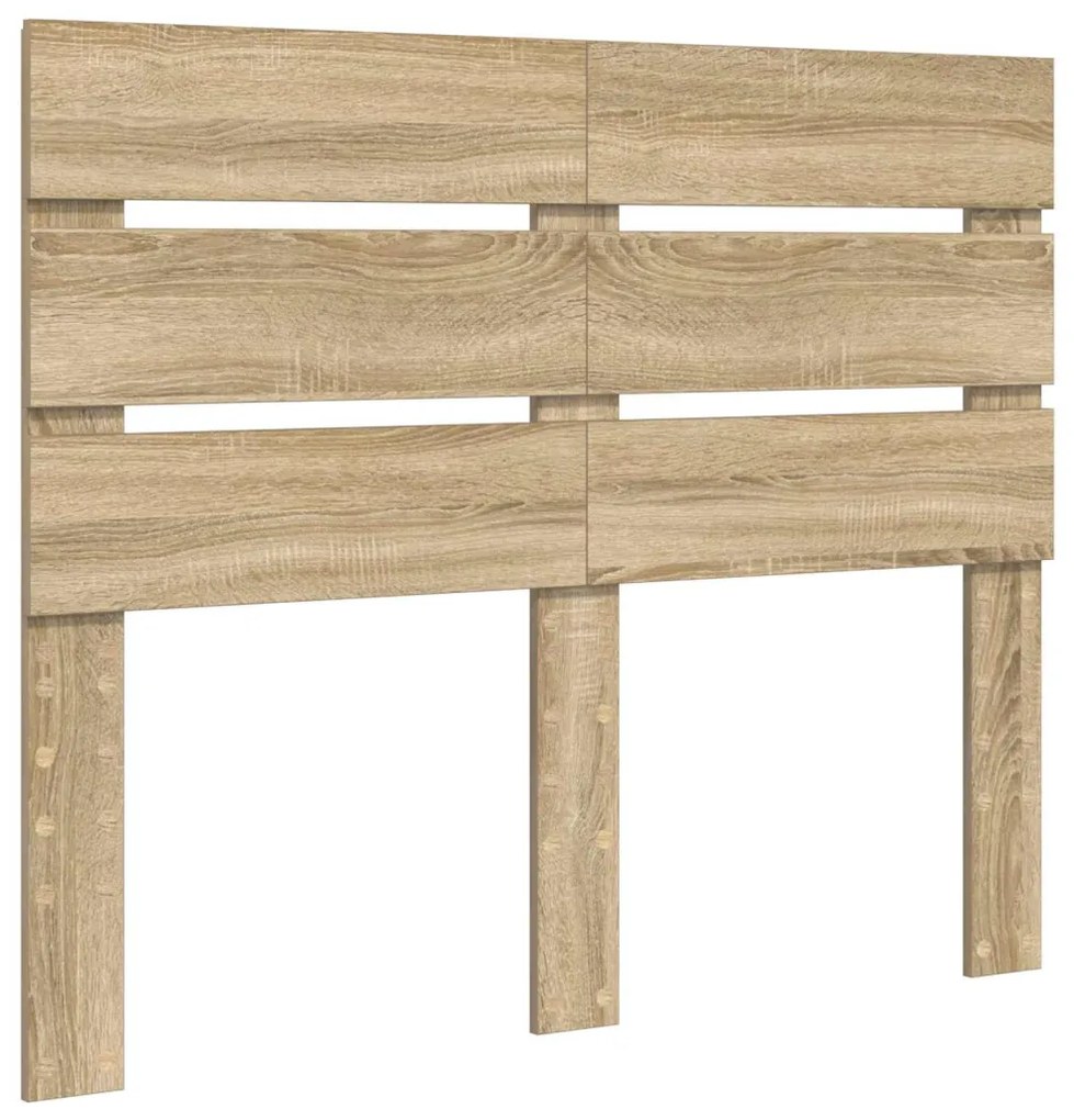 vidaXL Ágykeret fiókkal fejtámlával Sonoma tölgy 135 x 190 cm Faanyag