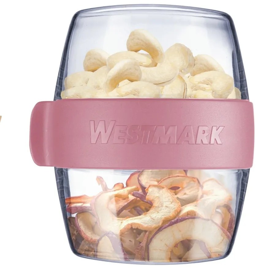 Westmark MAXI kétrészes uzsonnás doboz, 700 ml, rózsaszín