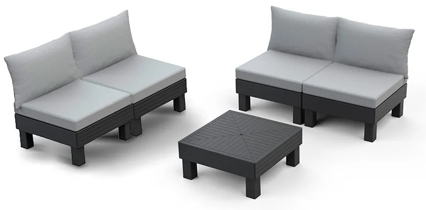 Elements III 4 személyes kerti bútor garnitúra grafit