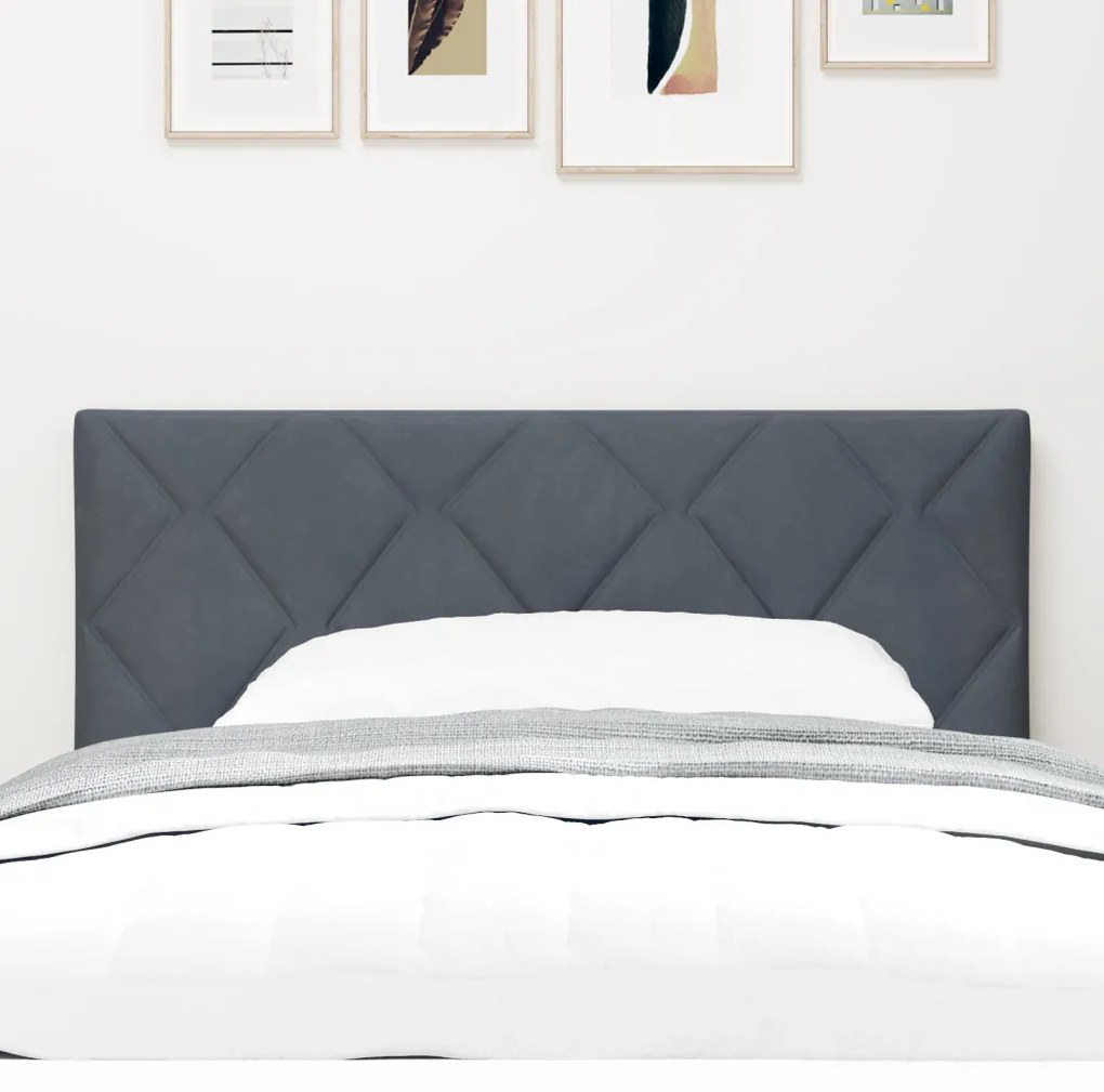 LED ágytámla Sötétszürke 100 cm Műbőr