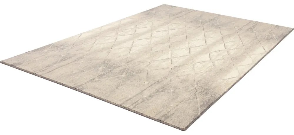 Krémszínű gyapjú szőnyeg 200x300 cm Colette – Agnella