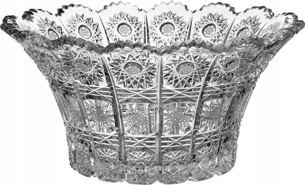 Saláta tálaló Kristály 20,5 cm Csillagok Bohemia Hand Made