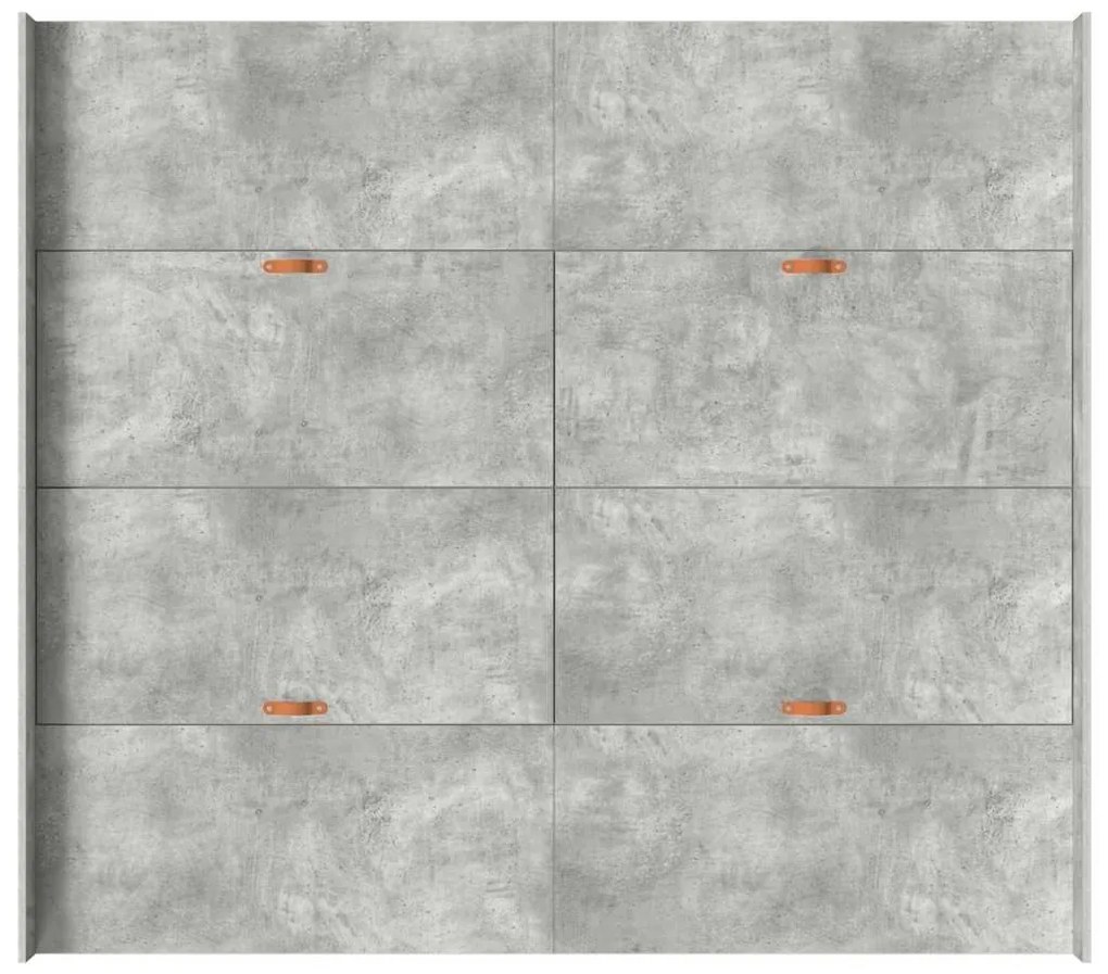 Ágykeret tárolóval fiókkal Beton szürke 180 x 200 cm Faanyag