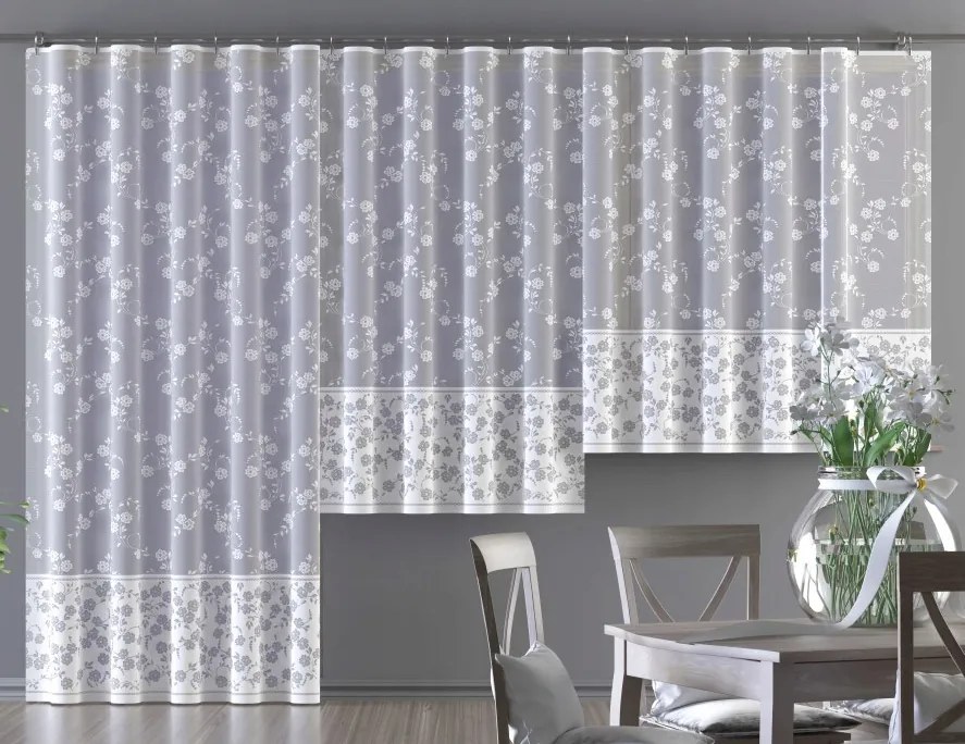 Mg Függöny 619/92 Fehér 350x160cm Kész Szalaggal M