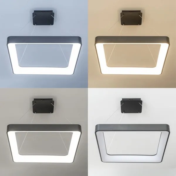 Brilagi - LED dimmelhető kábeles függeszték FALCON II LED/125W/230V 60x60 cm fekete +távirányító