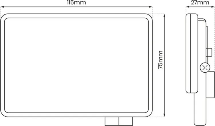 EKO LIGHT EKN9014 FLOODLIGHT Kültéri Reflektor Fekete LED IP65