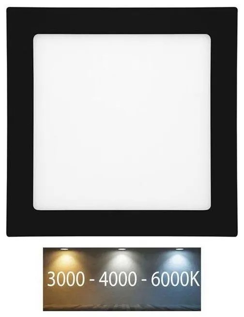 Ecolite Ecolite LED-WSQ-CCT/25W/CR- LED Beépíthető lámpa RAFA LED/25W/230V IP44 fekete EC0441