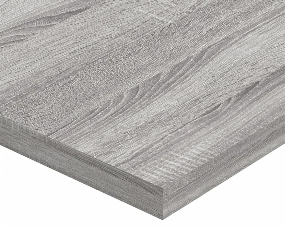 4 db szürke sonoma színű szerelt fa fali polc 80 x 50 x 1,5 cm