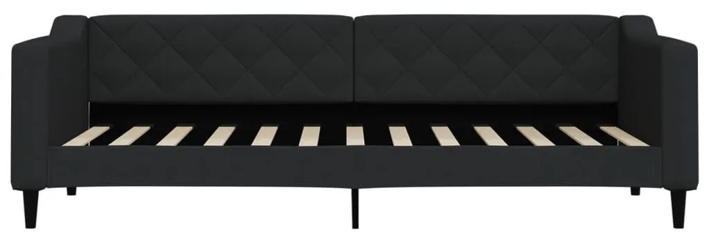 fekete szövet kanapéágy 80 x 200 cm