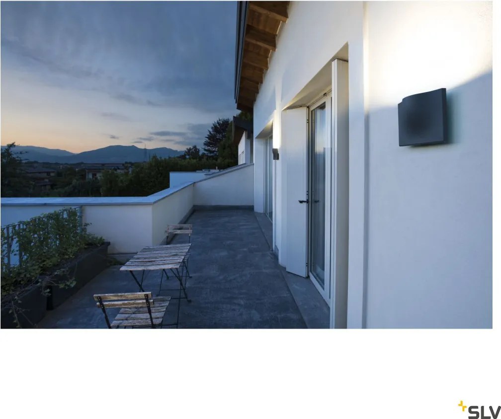 SLV 1002504 VILUA Modern Kültéri Fali Lámpa Antracit LED IP54