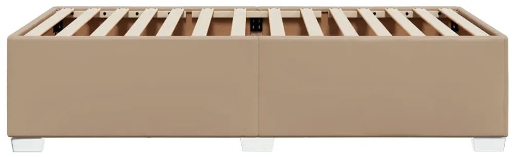 cappuccino színű műbőr ágykeret 80 x 200 cm