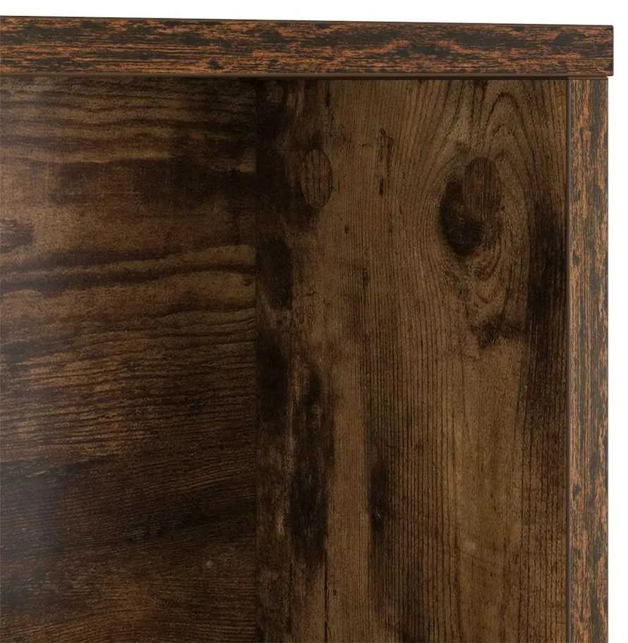 Asztal polcokkal Füstölt tölgy 91 x 50 x 149 cm Faanyag