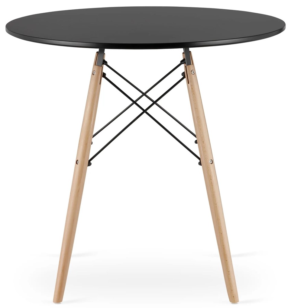 AKCIÓ Fekete étkezőasztal OSLO 80x80 II. osztály