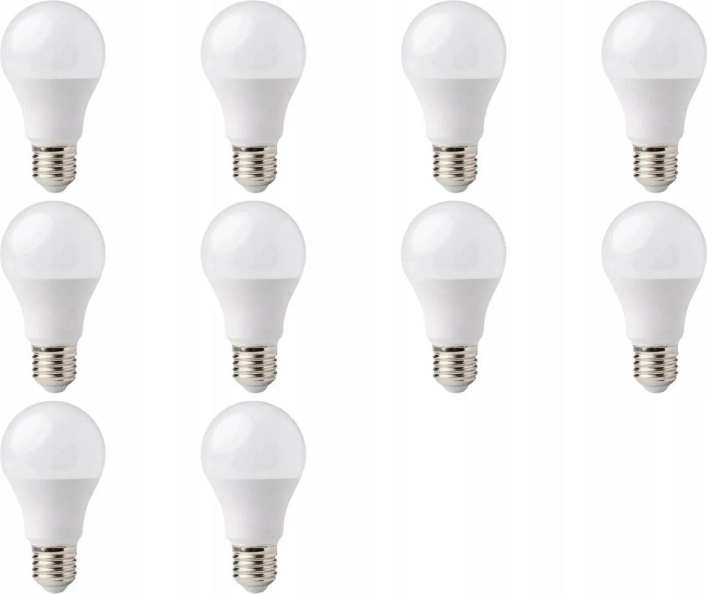 Led izzó Hagyományos Led Nagy Menetes E27 12W Hideg 6500K Készlet 10 db