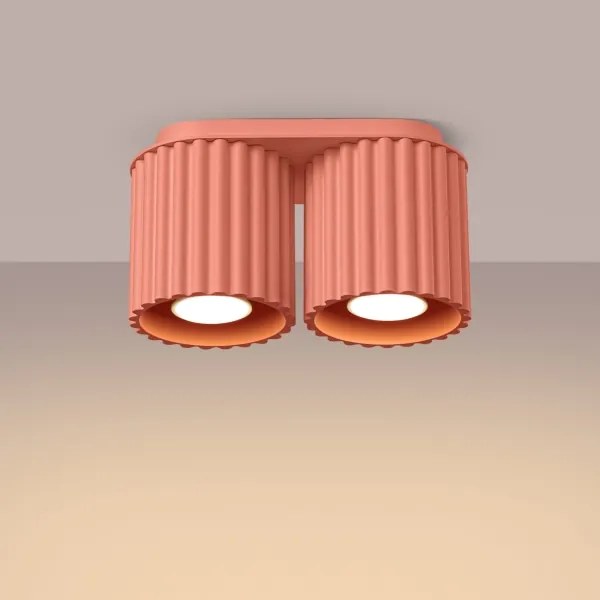 Sollux SL.1825 - AURA spotlámpa 2xGU10/10W/230V rózsaszín