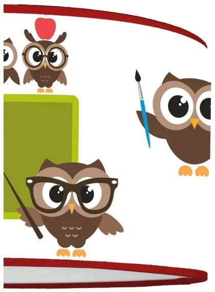 Duolla - Gyerek csillár zsinóron OWLS MULTI 1xE27/15W/230V átm. 35 cm