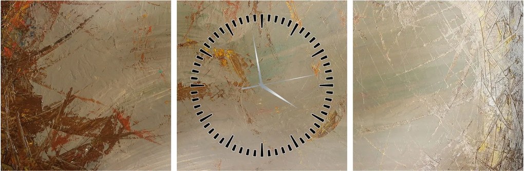 Kép - Texturált absztrakció (órával) (90x30 cm)