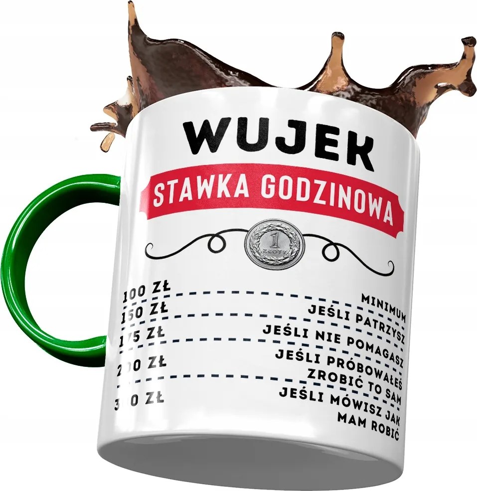 Zöld bögre Bácsi bácsinak Ajándék fényképes nyomtatással