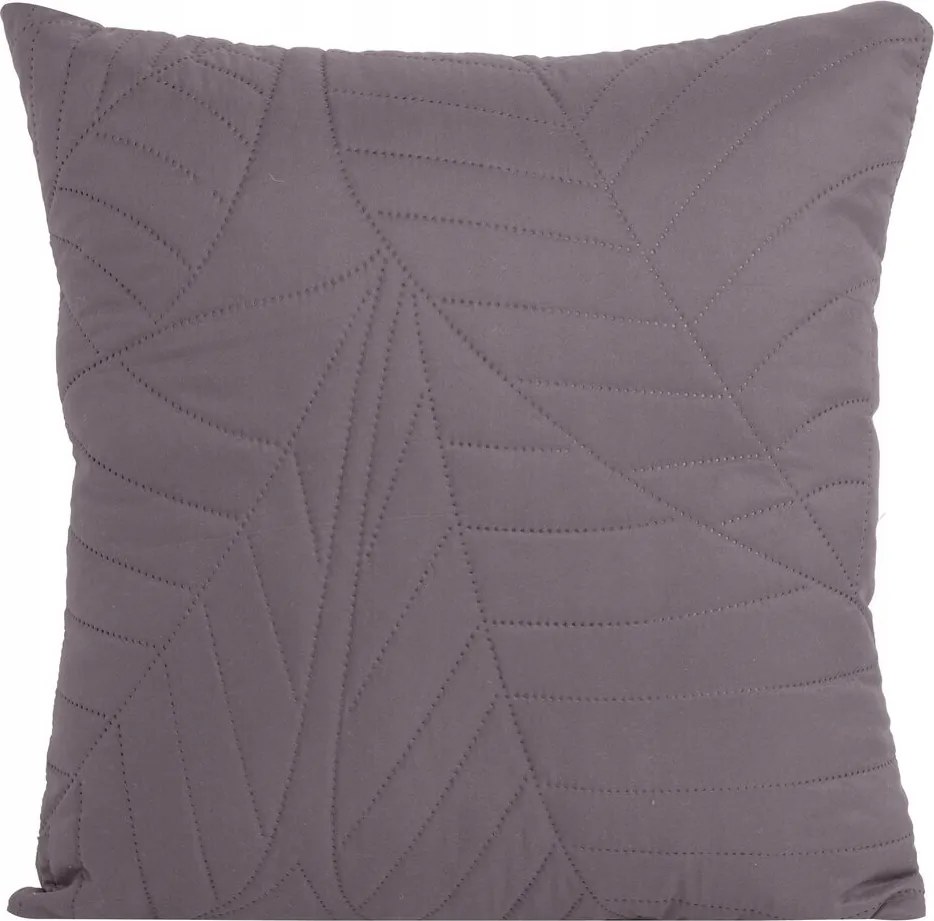 Párnahuzat BONI/6 40x40 grafit levelek dekoratív steppelt