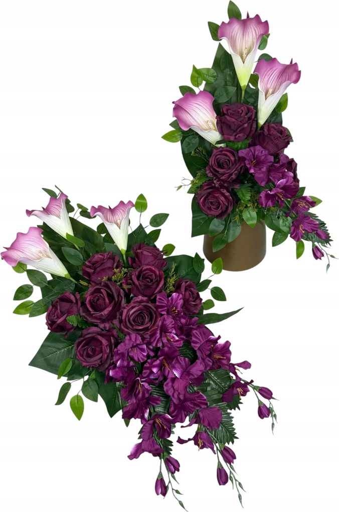 Csokor Nád Kompozíció Sír Temető Művirágok