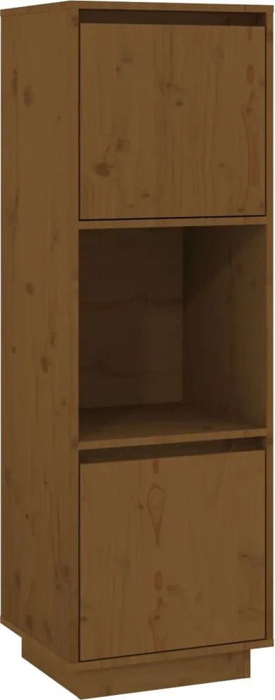 vidaXL mézbarna tömör fenyőfa magasszekrény 38x35x117 cm