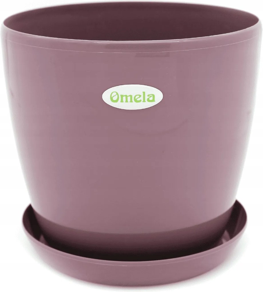 Műanyag virágtartó kaspó állvánnyal sötétlila 18cm