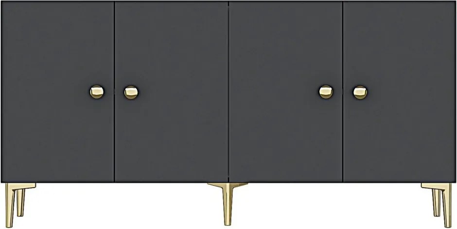 Simple komód, antracit, 180 cm
