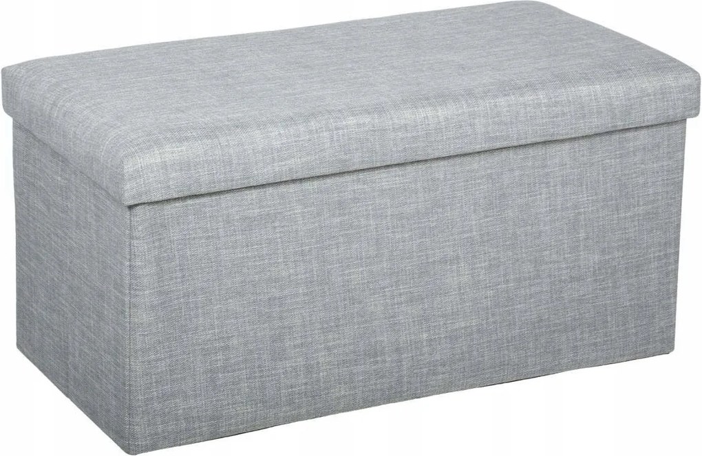 Kétszemélyes Puff Szürke tárolórekesszel 38x38x78 cm