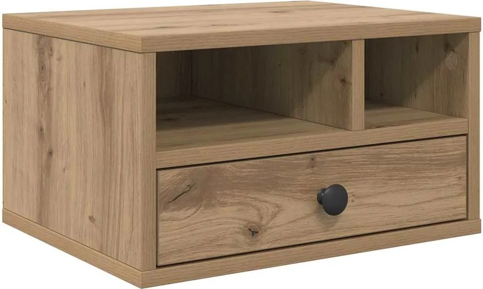 vidaXL Nyomtatóállvány fiókkal Artisan tölgy 40 x 32 x 24 cm Faanyag